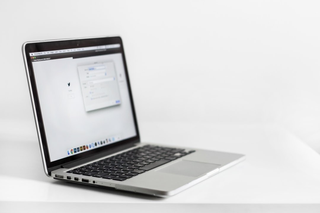 laptop showing online ads