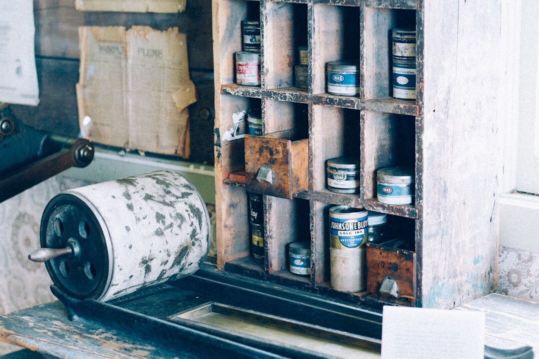 old printing press machine